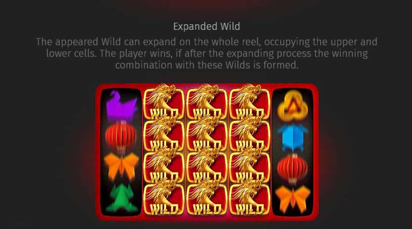 Dragon's Gold 100 slot game expanded symbols